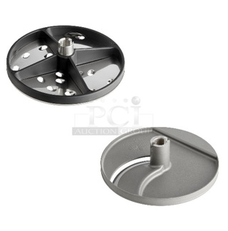 2 BRAND NEW SCRATCH AND DENT! Robot Coupe Food Processor Blades; 64928060 11/32" Grating / Shredding Disc for R5, R6, CL50, CL51, CL52, CL55 and CL60 Series Food Processors and 64928065W 3/16" Slicing Disc. 2 Times Your Bid! 