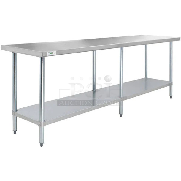 BRAND NEW SCRATCH AND DENT! Regency 600T3084G Stainless Steel Commercial Table w/ Under Shelf.