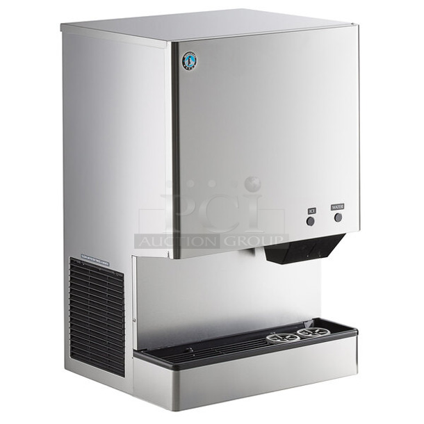 BRAND NEW SCRATCH AND DENT! 2024 Hoshizaki DCM-500BAH Stainless Steel Commercial Countertop Ice Maker and Water Dispenser - 40 lb. Storage. 115-120 Volts, 1 Phase.  