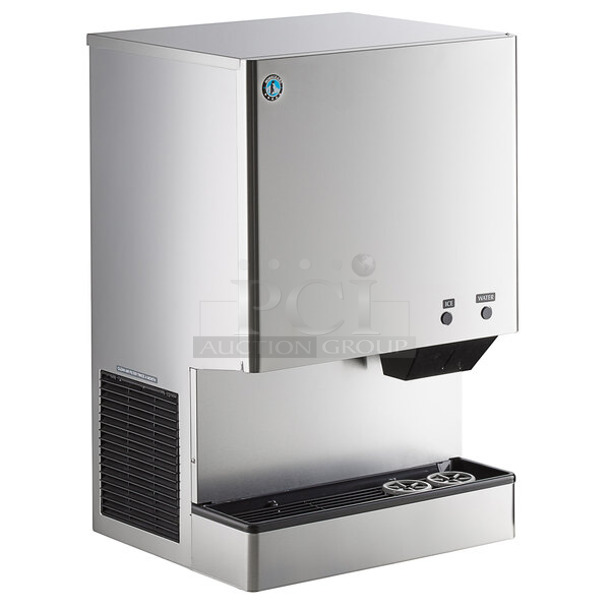 BRAND NEW SCRATCH AND DENT! 2024 Hoshizaki DCM-500BAH Stainless Steel Commercial Countertop Ice Maker and Water Dispenser - 40 lb. Storage. 115-120 Volts, 1 Phase. - Item #1128005