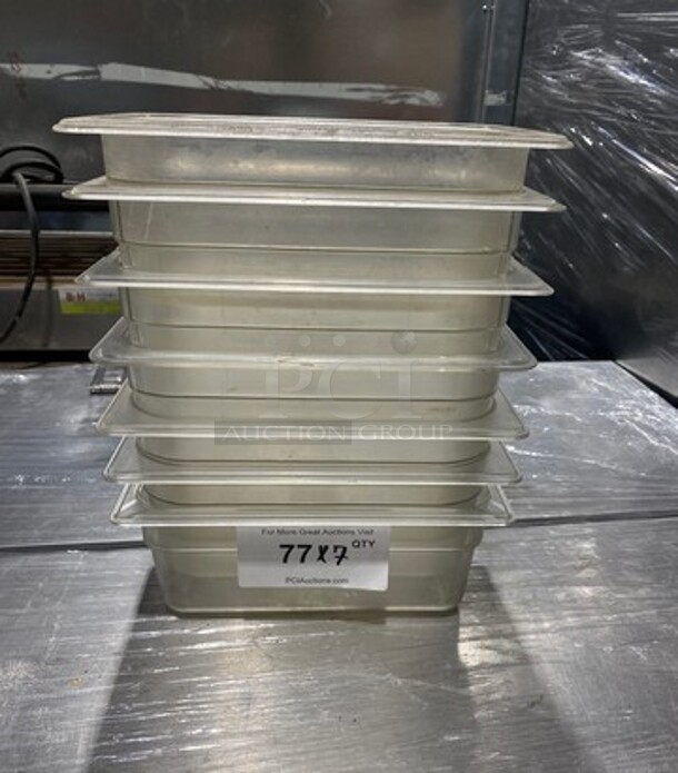 Clear Poly 1/4x4" Food Containers! 7x Your Bid!