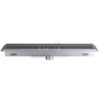 BRAND NEW SCRATCH & DENT! Regency 600FT1248SS 12" x 48" 14-Gauge Stainless Steel Floor Trough with Grate. ALL Pieces Present. Original packaging is torn. 