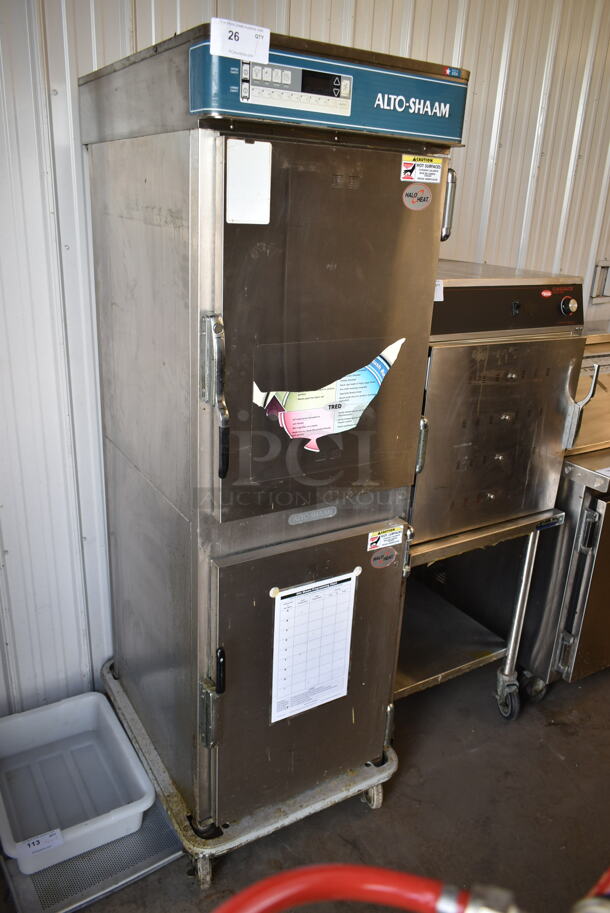 Alto Shaam 1200-TH/II Stainless Steel Commercial Cook N Hold Oven on Commercial Casters. 208-240 Volts, 1 Phase. 