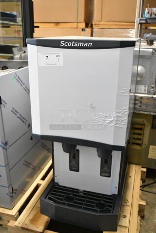 BRAND NEW SCRATCH AND DENT! 2024 Scotsman HID312A-1A Meridian Stainless Steel Commercial Countertop Ice Machine and Water Dispenser. 12 lb. Bin Storage. 115 Volts, 1 Phase. 