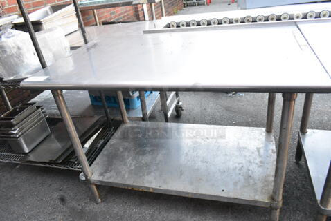 Stainless Steel Table w/ Metal Under Shelf. 