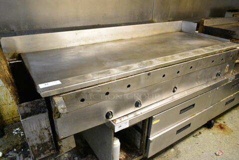 Wolf Stainless Steel Commercial Countertop Gas Powered Flat Top Griddle. (kitchen)