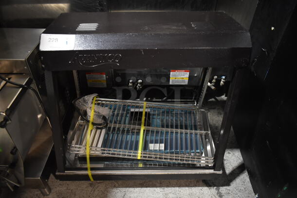BRAND NEW SCRATCH AND DENT! 2023 Avantco 177HDC26 Metal Commercial Countertop Heated Display Warmer Merchandiser. Missing Glass Panes. 120 Volts, 1 Phase. Tested and Working!