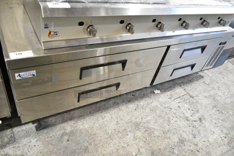 BRAND NEW SCRATCH AND DENT! 2024 Avantco 178CBE84HC Stainless Steel Commercial 4 Drawer Chef Base on Commercial Casters. 115 Volts, 1 Phase. 