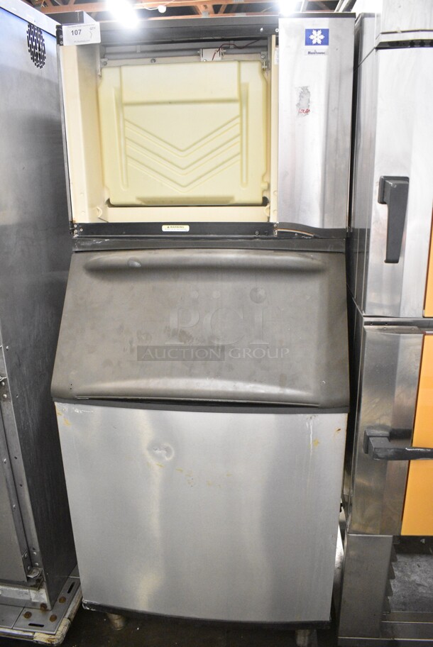 Manitowoc SD0502A Stainless Steel Commercial Ice Head on Commercial Ice Bin. 115 Volts, 1 Phase. 