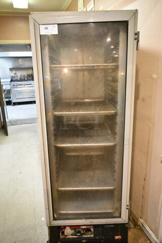 Metro HM2000 Metal Commercial Heated Holding Cabinet on Commercial Casters. 115/208 Volts, 1 Phase. (kitchen entryway)