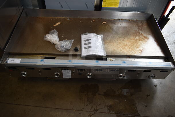 LIKE NEW! Wolf ASA60-101 Stainless Steel Commercial Countertop Natural Gas Powered Flat Top Griddle. 135,000 BTU. 