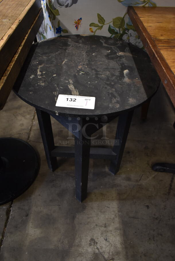 Black Wooden Table.