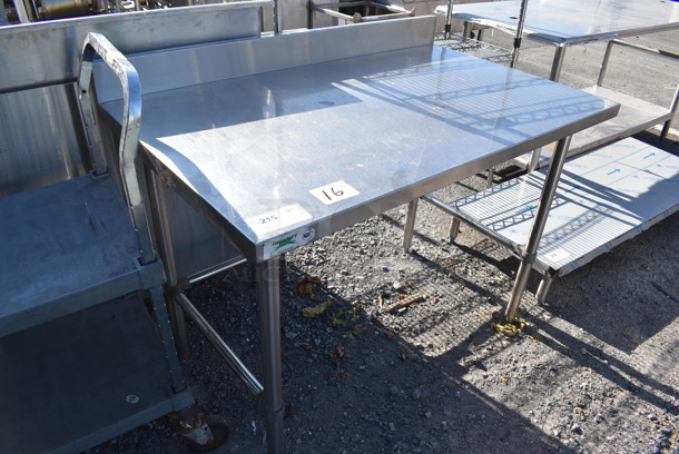 Regency Stainless Steel Table w/ Back Splash. 48x30x39
