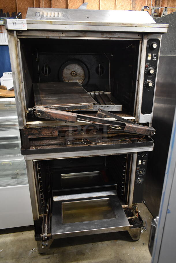 2 Blodgett tainless Steel Commercial Natural Gas Powered Full Size Convection Ovens for Parts. 2 Times Your Bid!