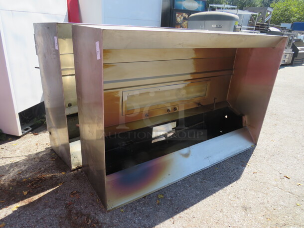 One Stainless Steel Captive Air Hood System. 84X54.5X23.5