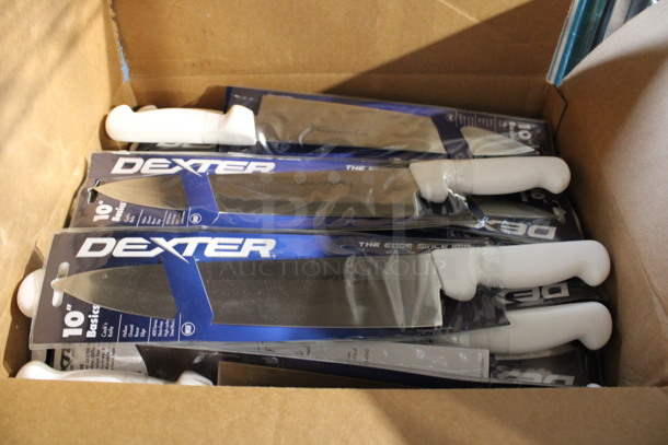 6 BRAND NEW IN BOX! Dexter Stainless Steel 10" Knives. 15.5". 6 Times Your Bid!