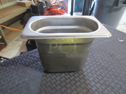 1/6  Size 6 Inch Deep Hotel Pan. 3XBID