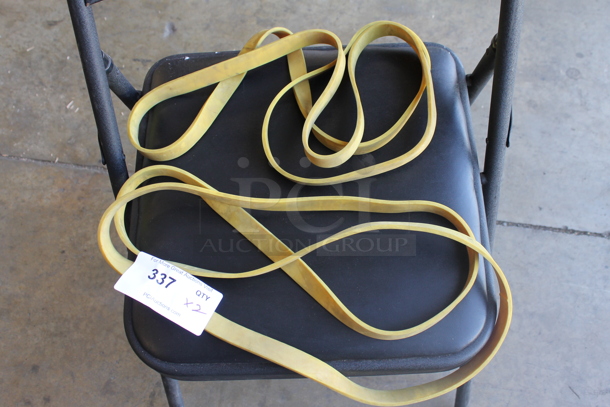 2 Yellow Resistance Bands. 2 Times Your Bid!