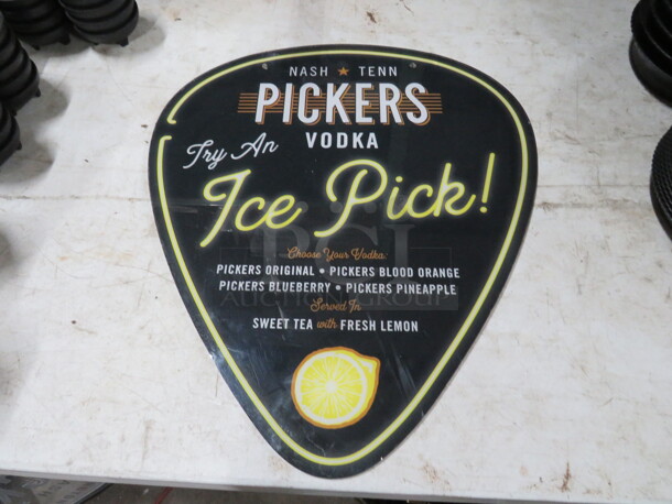 One Pickers Vodka Sign. 21X24