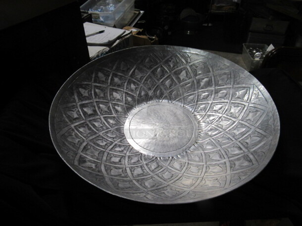 One 21 Inch Round Serving Tray/Bowl.