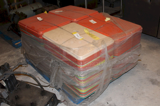 HUGE LOT! Cambro 1826220 Fiberglass Camtray® Cafeteria Tray - 25 3/4"L x 17 4/5"W., 1 Stack of 56 Trays. 56 Times Your Bid. 