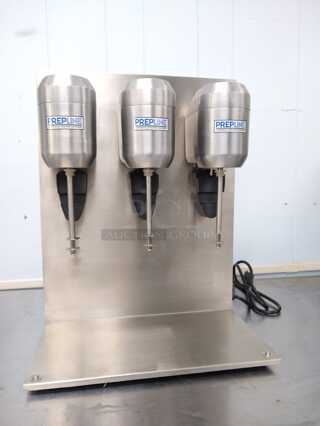 GORGEOUS Prepline TRIPLE Spindle Commercial Drink Mixer, Milkshake Machine - 120V
