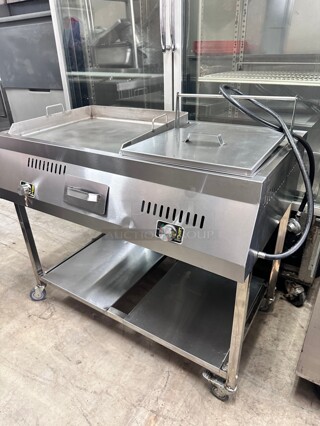 Like New Portable Commercial Propane griddle and Steamer Tested and Working!