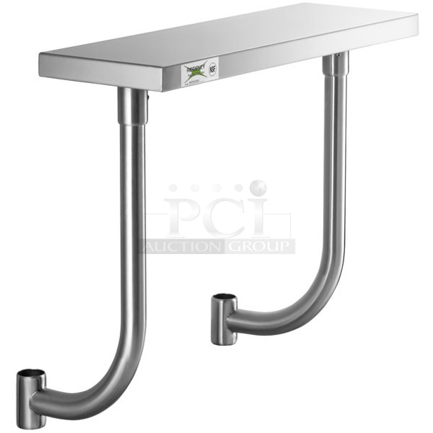 BRAND NEW SCRATCH AND DENT! Regency 600ESSCB30 10" x 30" Stainless Steel Adjustable Work Surface for 30" Long Equipment Stands
