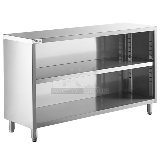BRAND NEW SCRATCH AND DENT! Regency 600DC1860 18" x 60" 18 Gauge Type 304 Stainless Steel Dish Cabinet with Adjustable Midshelf