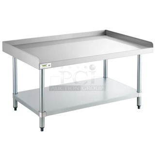 BRAND NEW SCRATCH AND DENT! Regency 600ES0348G 30" x 48" 16-Gauge Stainless Steel Equipment Stand with Galvanized Undershelf. May Be Missing Pieces. 