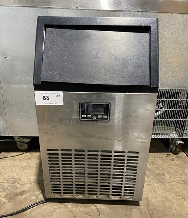 Antarctic Star Stainless Steel Commercial Undercounter Self Contained Ice Machine! MODEL HZB-45 SN; 2107000410 115 Volts, 1 Phase - Item #1118468