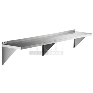 BRAND NEW SCRATCH & DENT! Regency 600WS1584 18 Gauge Stainless Steel 15" x 84" Solid Wall Shelf. Unit is dented.