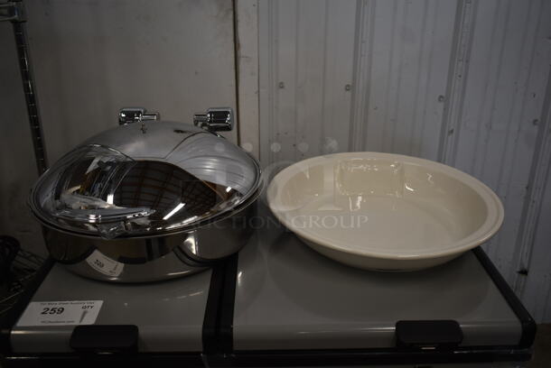 ALL ONE MONEY! Lot of BRAND NEW SCRATCH AND DENT! Stainless Steel Pot w/ Hinge Lid and Bowl