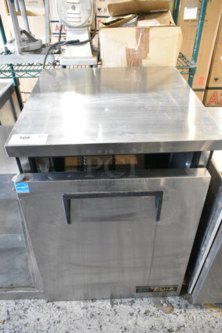 2016 True TUC-24-HC Stainless Steel Commercial Single Door Undercounter Cooler. Door Needs To Be Reattached. 115 Volts, 1 Phase. Tested and Working!