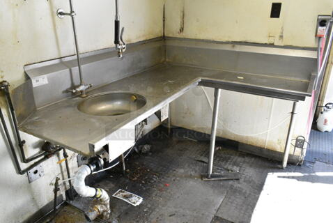 Stainless Steel Commercial Right Side Dirty Dishwasher Table. (kitchen)