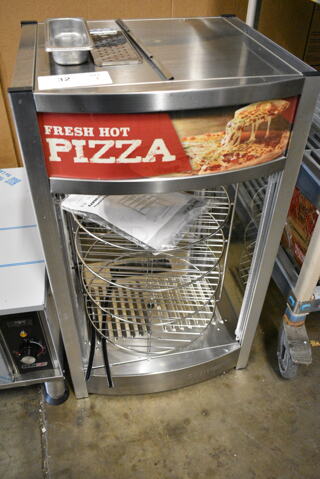 BRAND NEW SCRATCH AND DENT! ServIt 423PDW12D1 Stainless Steel Commercial 12" Full-Service Pizza Warmer with 4-Shelf Rotating Rack. 120 Volts, 1 Phase. 