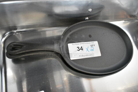 2 BRAND NEW SCRATCH AND DENT! Choice Cast Iron Skillet. 2 Times Your Bid! 