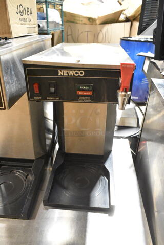 Newco ACE-TC Stainless Steel Commercial Countertop Coffee Machine w/ Hot Water Dispenser. 120 Volts, 1 Phase. 