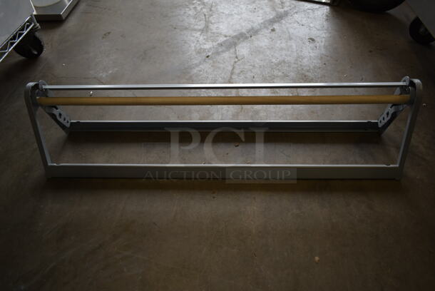 3 BRAND NEW SCRATCH AND DENT! Gray Metal Butcher Paper Roll Holders. 3 Times Your Bid!