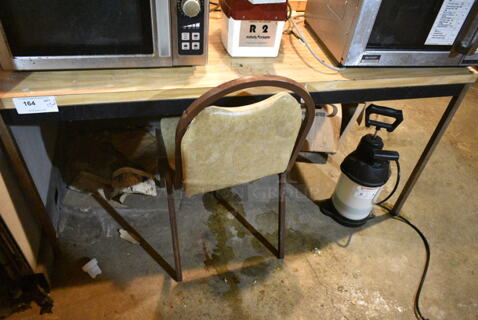 Table w/ Chair. No Contents. (basement) 