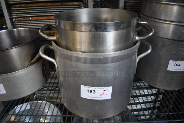 2 Metal Stock Pots. 16x11x11, 16x12.5x10.5 2 Times Your Bid!