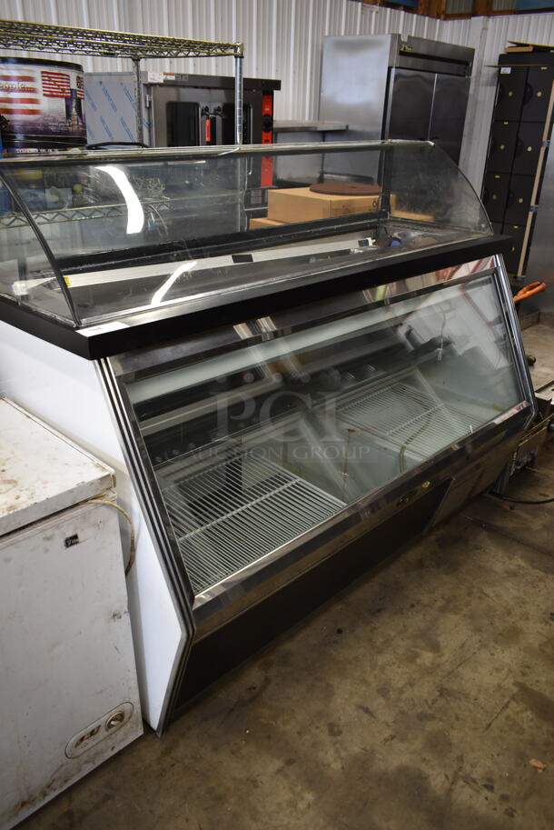 Marc CG-651C Metal Commercial Floor Style Deli Display Case Merchandiser w/ Top Display. 120 Volts, 1 Phase. Tested and Powers On But Does Not Get Cold