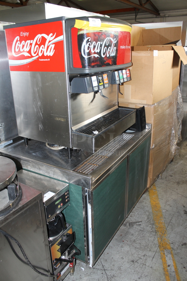 Stainless Steel Commercial 8 Flavor Carbonated Beverage Machine on Duke SUB-BD-48-LM Stainless Steel Soda Station.