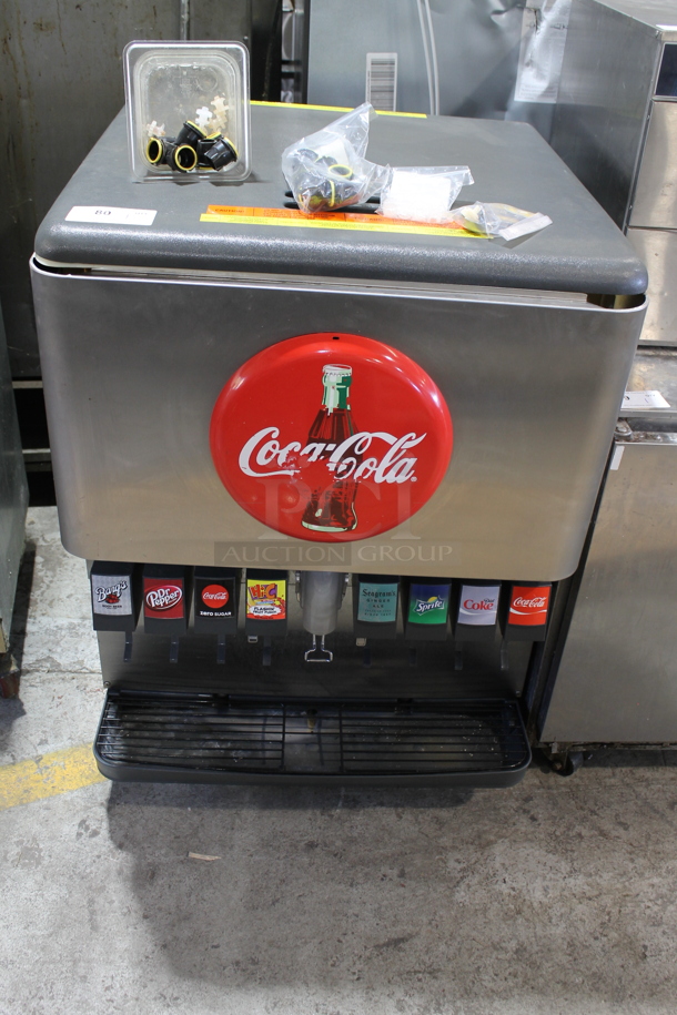 Cornelius DF250 Stainless Steel Commercial Countertop 8 Flavor Carbonated Beverage Machine. 115 Volts, 1 Phase. 
