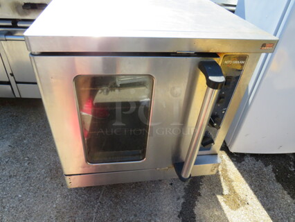 One Stainless Steel 1 Door Half Size Alto Sham With 4 Racks. Model# ASC-2E. 208 Volt. 3 Phase. 5000 Watt. 30X26X28