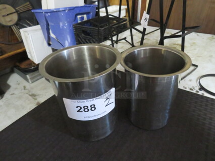 Assorted Size Stainless Steel Bain Marie.  2XBID