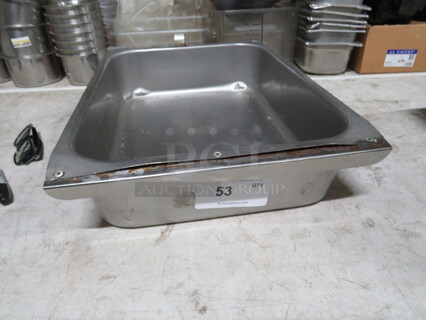 One Stainless Steel Drawer. 22X16X5.5