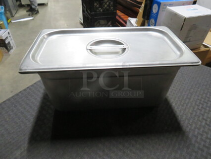 1/3 Size 6 Inch Deep Hotel Pan With Lid. 3XBID