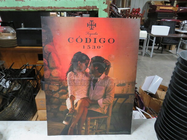 One Codigo Tequila 1530 Tin Sign. 18X4