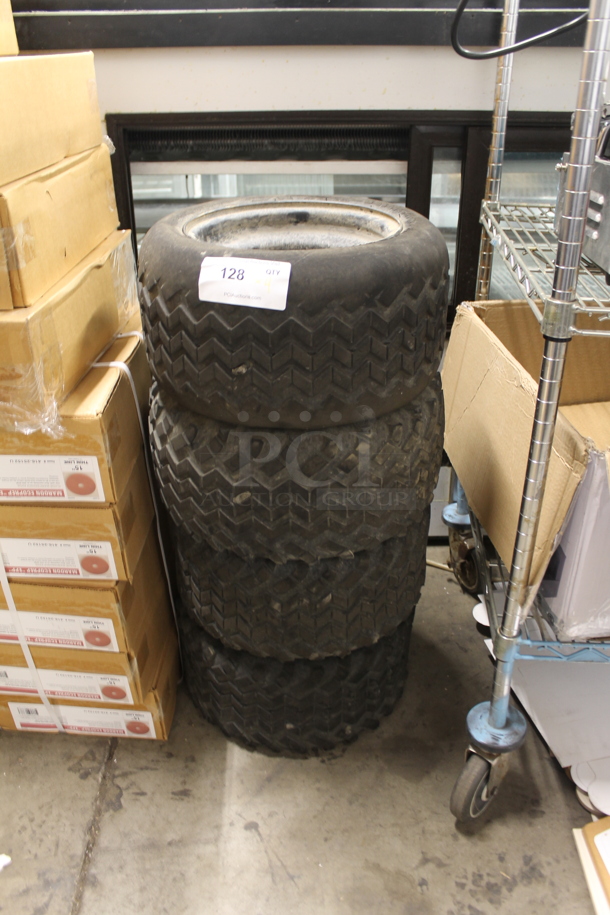 4 TW366-01 Golf Cart Tires and Rims. 4 Times Your Bid!